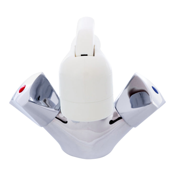 Ambassador Marine 134-0265-CW Trinidad- Head/Shower Combo Faucet (Small Warm White Sprayer (No Hook), 6' Stainless Steel Hose) (Chrome/Warm White)