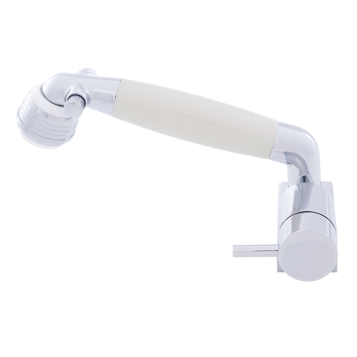 Ambassador Marine 134-1712-CW Aidack- Pull-Out Deck Tap (Cold Only) (Classic Warm White Sprayer, 6' White Rubber Hose) (Chrome/Warm White)
