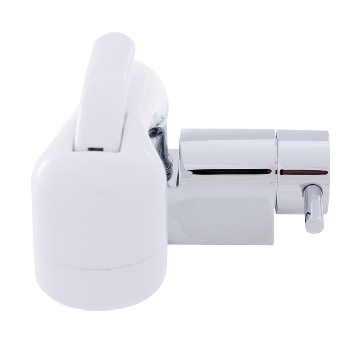 Ambassador Marine 134-1720-CA Aidack- Pull-Out Deck Tap (Cold Only) (Small Arctic White Sprayer (No Hook), 6' White Rubber Hose) (Chrome/Arctic White)