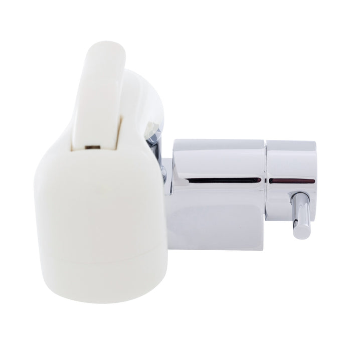 Ambassador Marine 134-1720-CW Aidack- Pull-Out Deck Tap (Cold Only) (Small Warm White Sprayer (No Hook), 6' White Rubber Hose) (Chrome/Warm White)