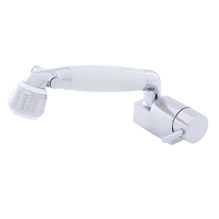 Ambassador Marine 134-1734-CA Aidack- Pull-Out Deck Tap (Cold Only) (Classic Arctic White Sprayer, 6' Stainless Steel Hose) (Chrome/Arctic White)