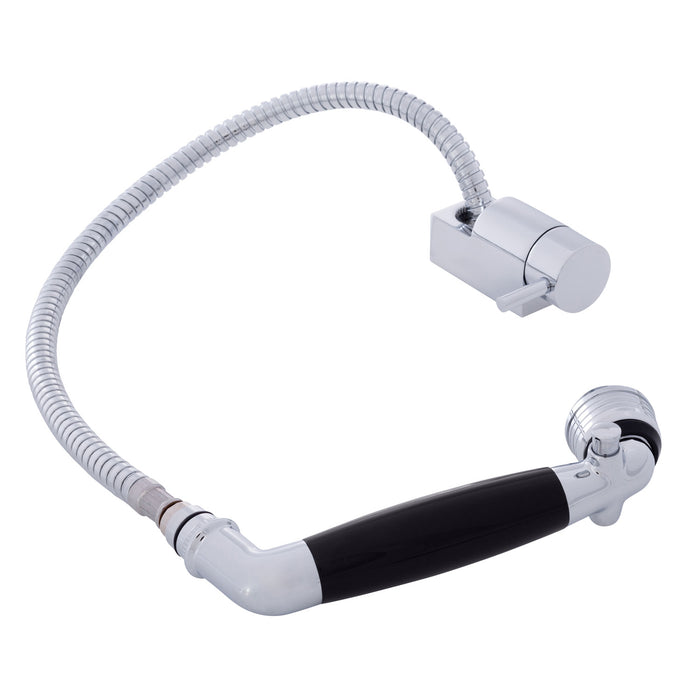 Ambassador Marine 134-1734-CK Aidack- Pull-Out Deck Tap (Cold Only) (Classic Black Sprayer, 6' Stainless Steel Hose) (Chrome/Black)