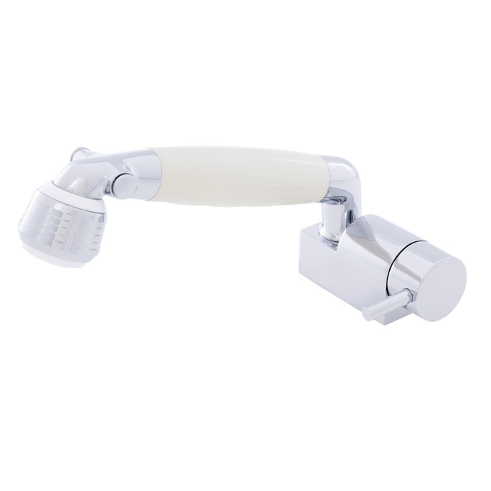 Ambassador Marine 134-1734-CW Aidack- Pull-Out Deck Tap (Cold Only) (Classic Warm White Sprayer, 6' Stainless Steel Hose) (Chrome/Warm White)
