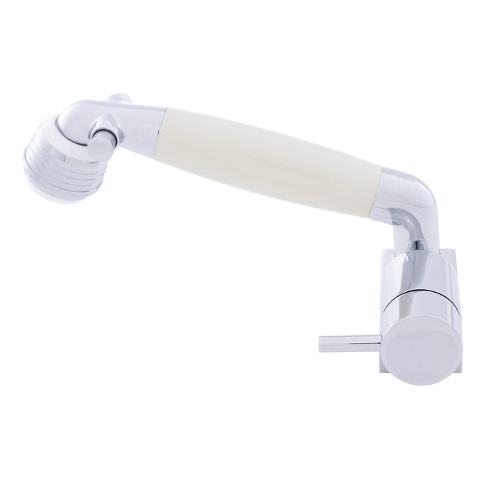 Ambassador Marine 134-1734-CW Aidack- Pull-Out Deck Tap (Cold Only) (Classic Warm White Sprayer, 6' Stainless Steel Hose) (Chrome/Warm White)
