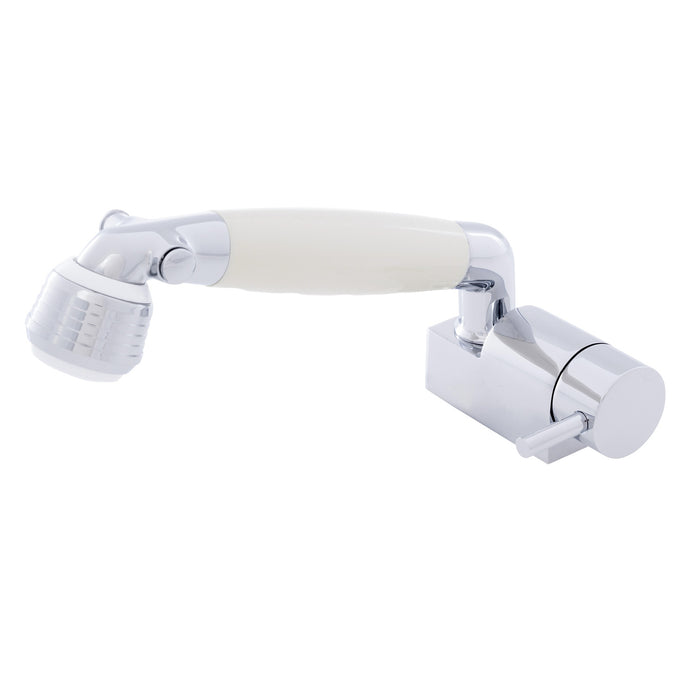 Ambassador Marine 134-1735-CW Aidack- Pull-Out Deck Tap (Cold Only) (Classic Warm White Sprayer, 10' White Rubber Hose) (Chrome/Warm White)