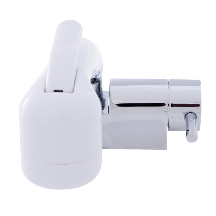 Ambassador Marine 134-1736-CA Aidack- Pull-Out Deck Tap (Cold Only) (Small Arctic White Sprayer (No Hook), 6' Stainless Steel Hose) (Chrome/Arctic White)