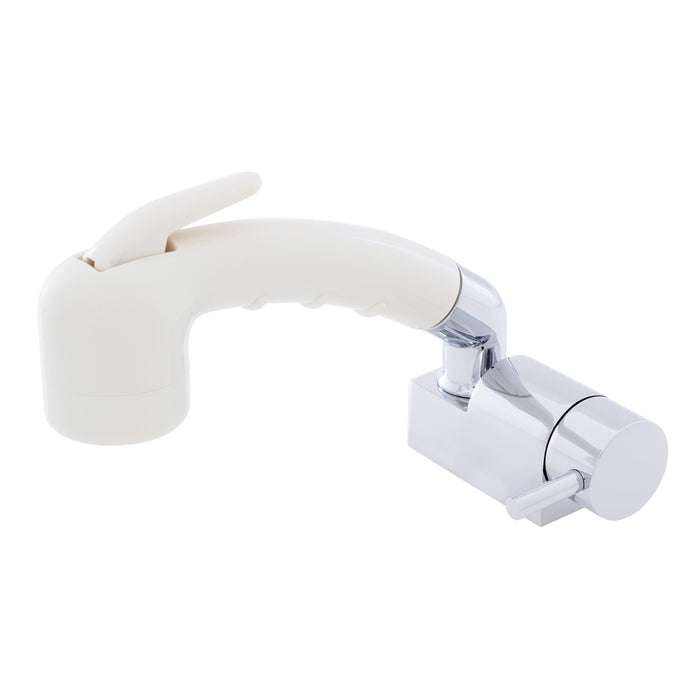 Ambassador Marine 134-1736-CW Aidack- Pull-Out Deck Tap (Cold Only) (Small Warm White Sprayer (No Hook), 6' Stainless Steel Hose) (Chrome/Warm White)