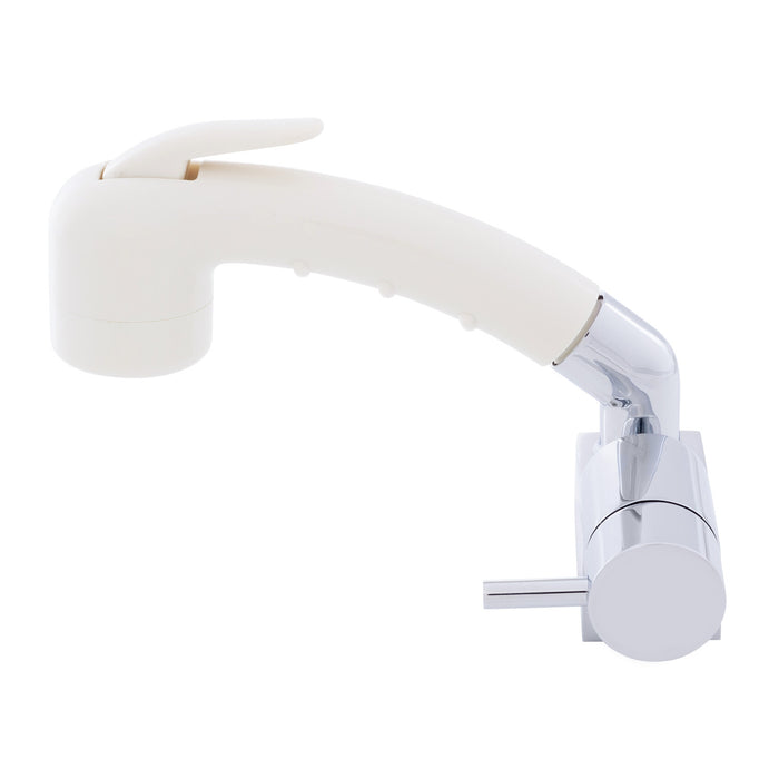 Ambassador Marine 134-1736-CW Aidack- Pull-Out Deck Tap (Cold Only) (Small Warm White Sprayer (No Hook), 6' Stainless Steel Hose) (Chrome/Warm White)