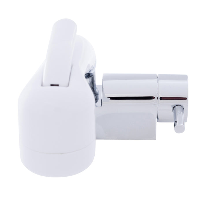 Ambassador Marine 134-1748-CA Aidack- Pull-Out Deck Tap (Cold Only) (Small Arctic White Sprayer (No Hook), 10' White Rubber Hose) (Chrome/Arctic White)