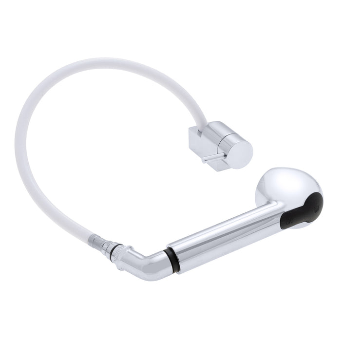 Ambassador Marine 134-1779-CW Aidack- Pull-Out Deck Tap (Cold Only) (Pull-Out Kitchen Sprayer, 10' White Rubber Hose) (Chrome/White)