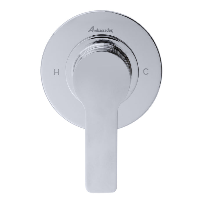 Ambassador Marine 134-2132-CP Irva- 1H Shower Mixer, Thin Wall-Mount (Chrome)