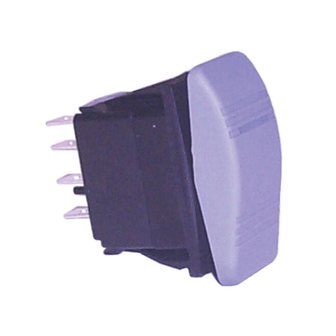 Sierra RK19810TP Contura III Black & Gray Illuminated Waterproof DPDT 7 Blade, Terminal Rocker Switch