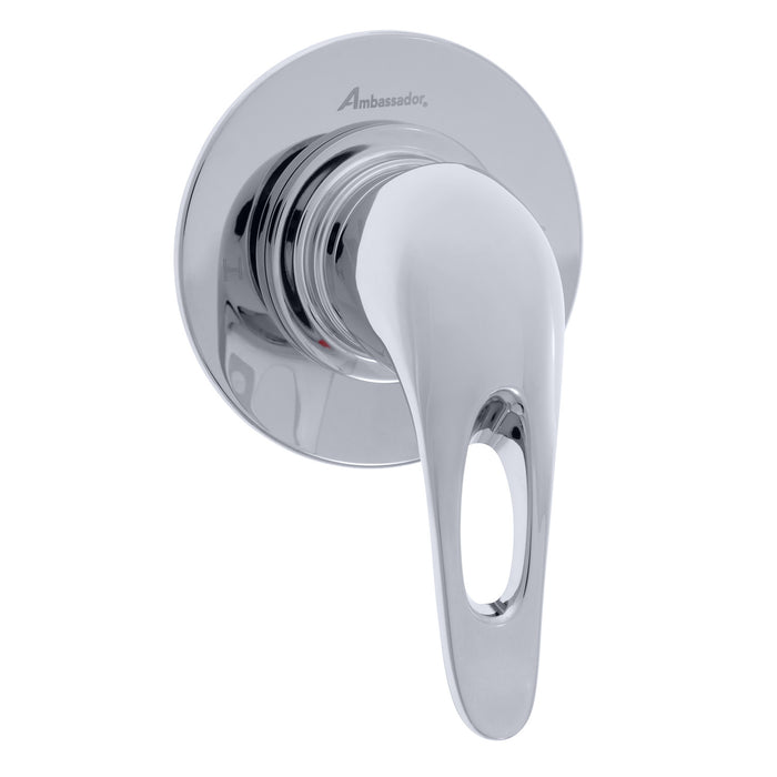 Mezclador de ducha Ambassador Marine 135-0132-CP Stasis-1H, montaje en pared fino (cromado)