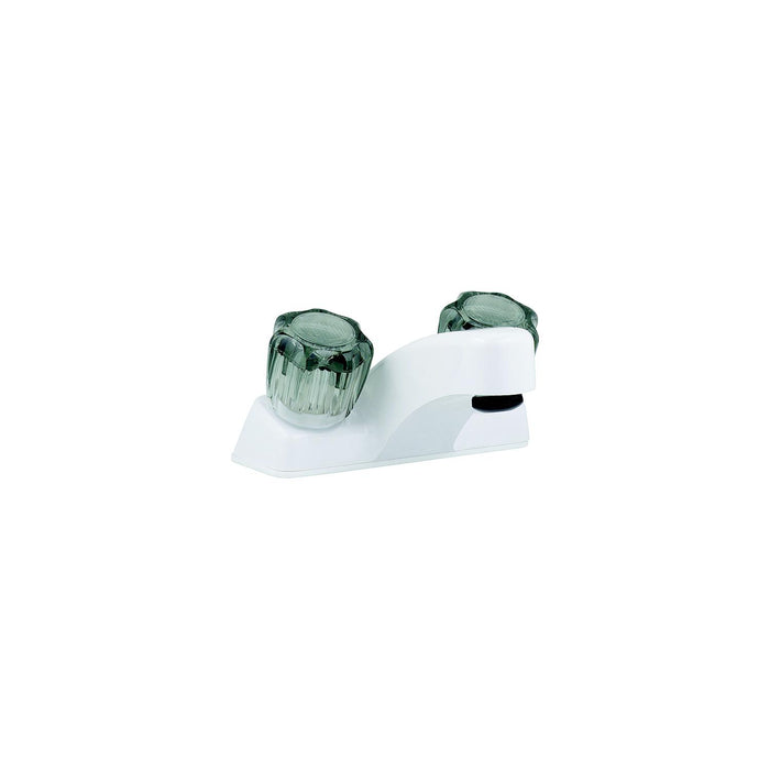 Bristol Products 20377RW21 Utopia Lavatory 4" Faucet, White w/Smoked Handles