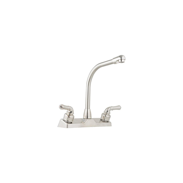 Bristol Products 20380R340NABX Utopia 8" High Rise Kitchen Faucet, Brushed Nickel w/Tea Pot Handles