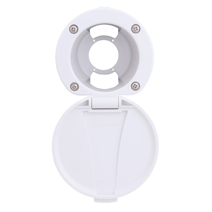 Juego de vaso y tapa empotrados Ambassador Marine 136-0005-AW (plástico) (blanco ártico)