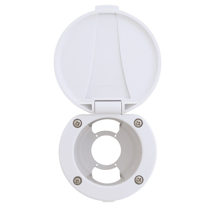 Juego de vaso y tapa empotrados Ambassador Marine 136-0005-AW (plástico) (blanco ártico)