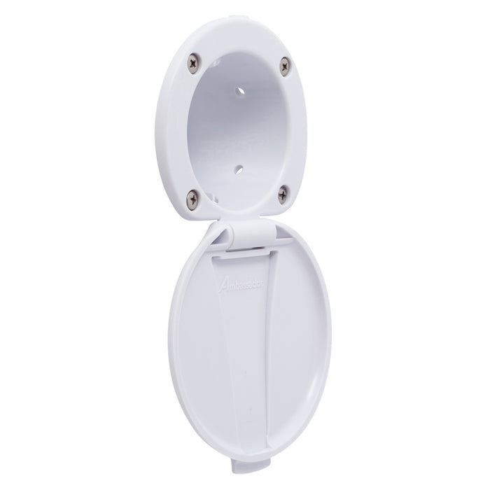 Juego de vaso y tapa empotrados Ambassador Marine 136-0005-AW (plástico) (blanco ártico)