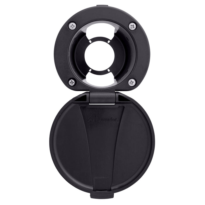 Juego de vaso y tapa empotrados Ambassador Marine 136-0005-KP (plástico) (negro)