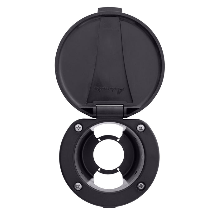 Juego de vaso y tapa empotrados Ambassador Marine 136-0005-KP (plástico) (negro)