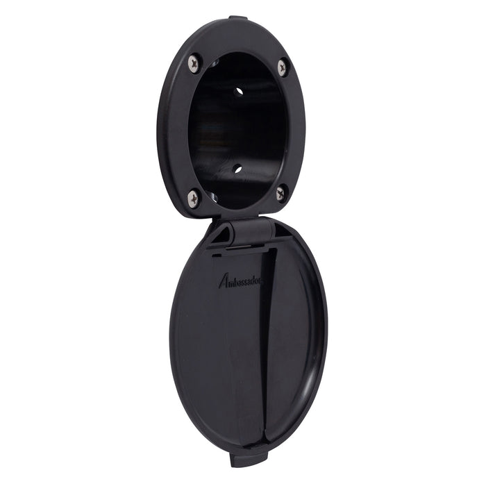 Juego de vaso y tapa empotrados Ambassador Marine 136-0005-KP (plástico) (negro)