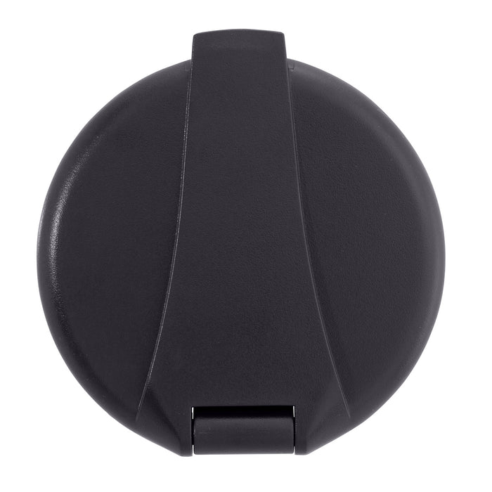 Ducha empotrada Ambassador Marine 136-0006-KP-R - Vaso y tapa negros, rociador negro pequeño (sin gancho), manguera de goma negra de 1,8 m