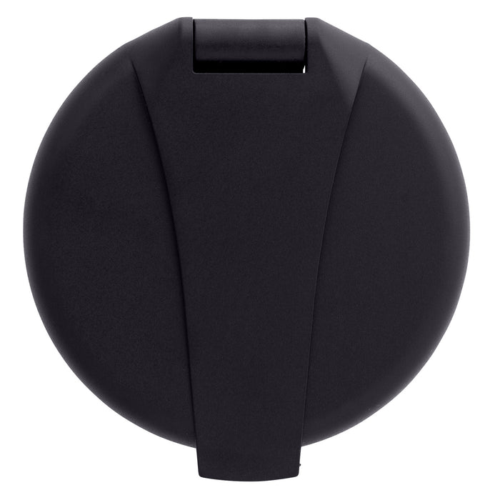 Ducha empotrada Ambassador Marine 136-0006-KP-R - Vaso y tapa negros, rociador negro pequeño (sin gancho), manguera de goma negra de 1,8 m