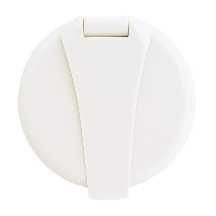 Ducha empotrada Ambassador Marine 136-0006-WH-R - Taza y tapa en blanco cálido, rociador pequeño en blanco cálido (sin gancho), manguera de goma blanca de 1,8 m