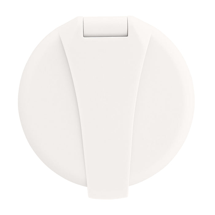 Ducha empotrada Ambassador Marine 136-0007-WH-R - Taza y tapa en blanco cálido, rociador pequeño en blanco cálido, manguera de goma blanca de 3 m
