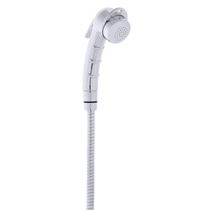 Ambassador Marine 136-0008-CP-R Recessed Shower- Chrome Cup & Lid, Small Chrome Sprayer, 6' Stainless Steel Hose
