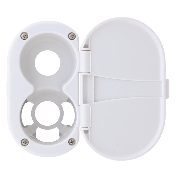 Ambassador Marine 136-0010-AW Transom Cup & Lid Set (All Plastic) (Arctic White)