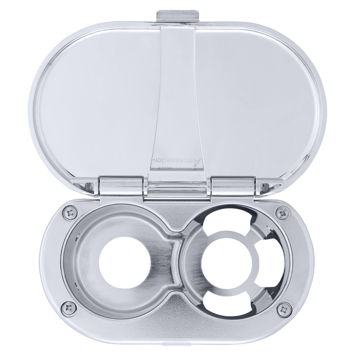 Ambassador Marine 136-0010-CP Transom Cup & Lid Set (All Plastic) (Chrome)