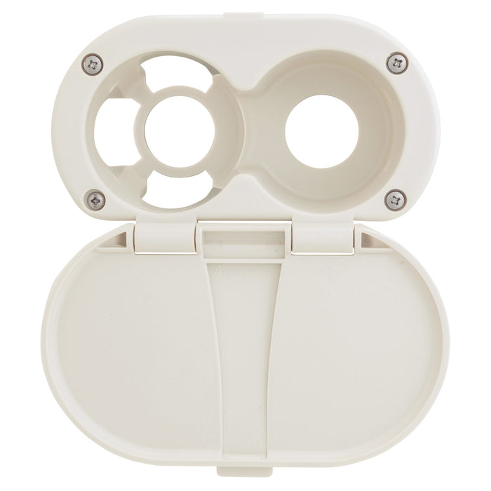Ambassador Marine 136-0010-WH Transom Cup & Lid Set (All Plastic) (Warm White)