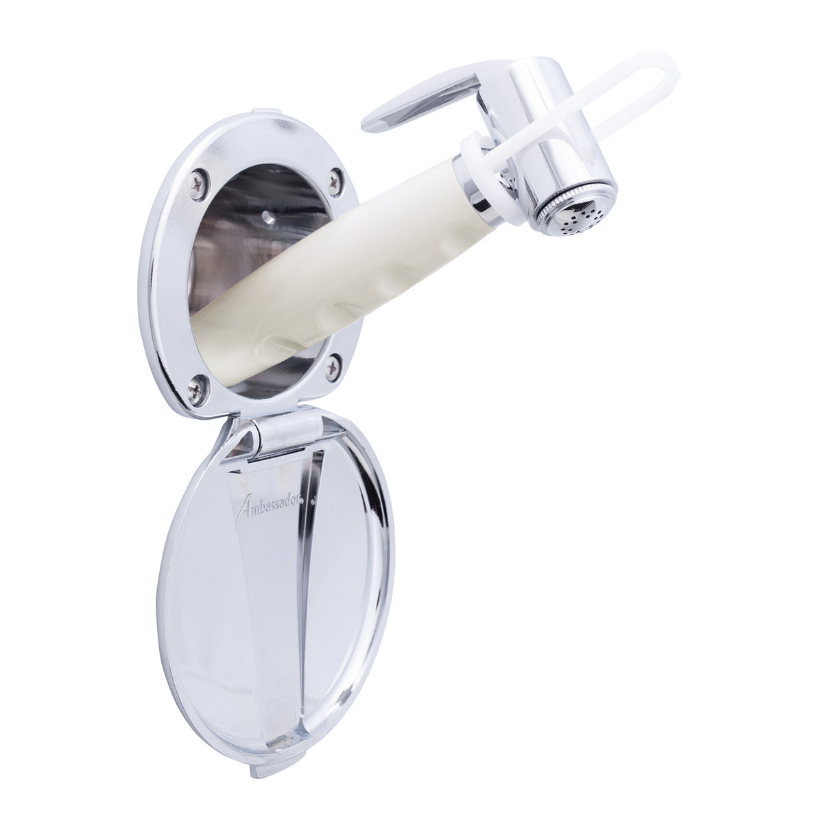 Ambassador Marine 136-0012-CW-R Recessed Shower- Chrome Cup & Lid, Ham ...