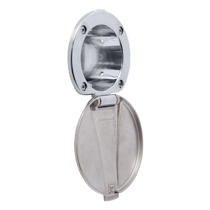 Ambassador Marine 136-0015-CP Recessed Cup & Lid Set (Stainless Steel Lid / Plastic Cup) (Chrome)