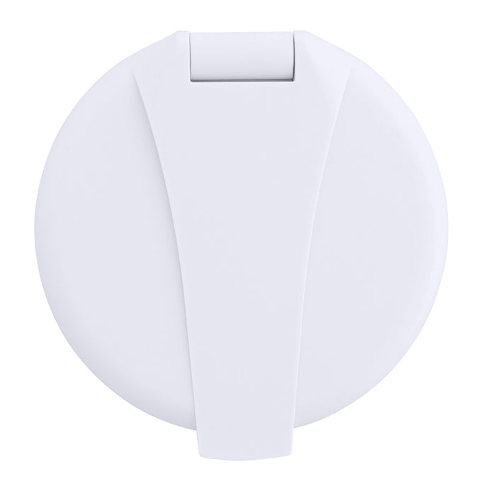 Ducha empotrada Ambassador Marine 136-0017-AW-R - Taza y tapa en blanco ártico, rociador pequeño en blanco ártico (sin gancho), manguera de goma blanca de 3 m