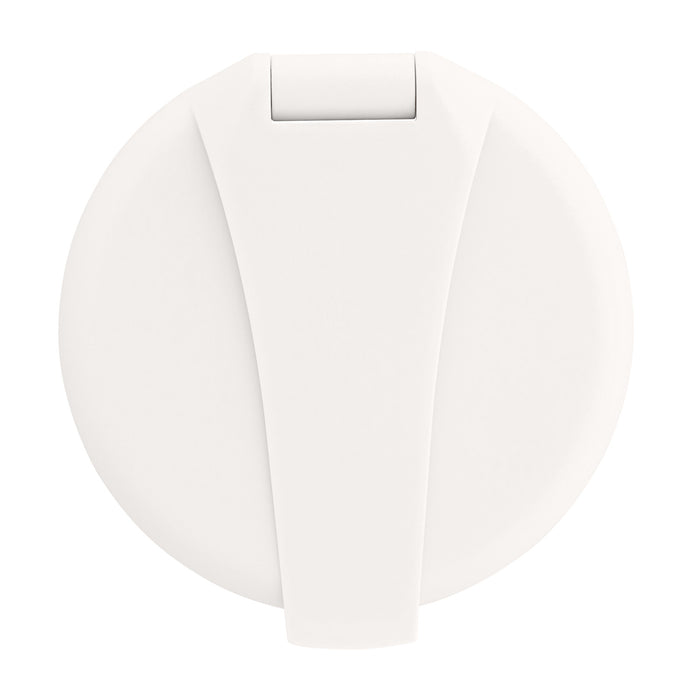 Ambassador Marine 136-0017-WH-R Recessed Shower- Warm White Cup & Lid, Small Warm White Sprayer (No Hook), 10' White Rubber Hose