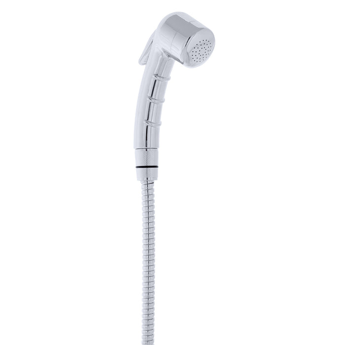 Ambassador Marine 136-0018-CP-R Recessed Shower- Chrome Cup & Lid, Small Chrome Sprayer (No Hook), 6' Stainless Steel Hose