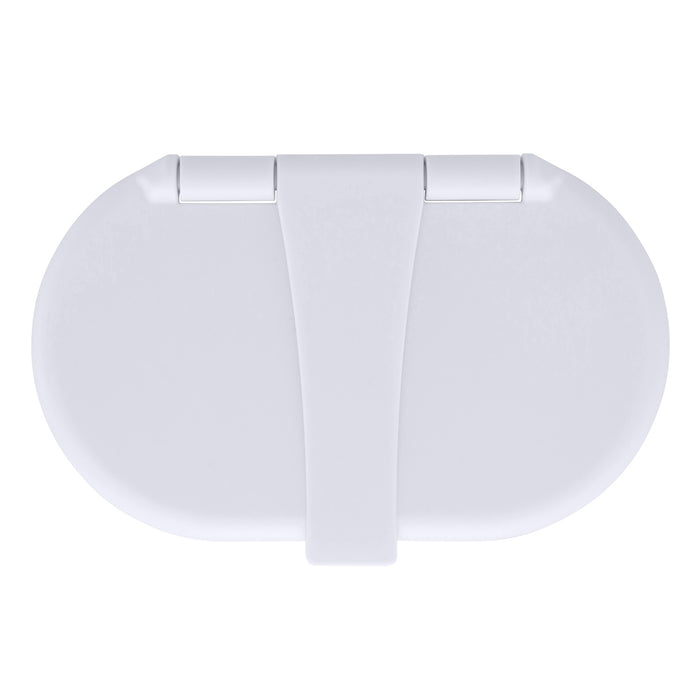 Ambassador Marine 136-0200-AW Trinidad - Ducha de popa (solo agua fría), taza y tapa en blanco ártico, rociador pequeño en blanco ártico, manguera de goma blanca de 1,8 m, manija cromada Trinidad
