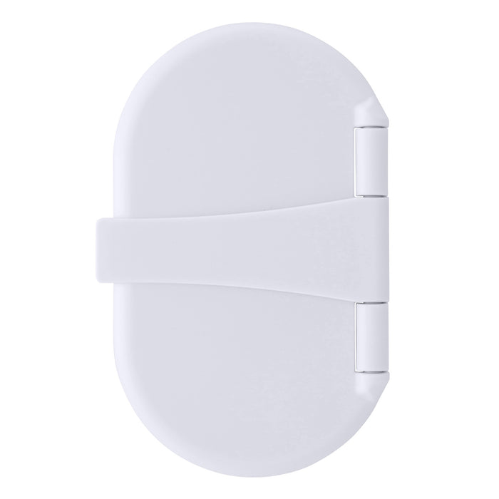 Ambassador Marine 136-0200-AW Trinidad - Ducha de popa (solo agua fría), taza y tapa en blanco ártico, rociador pequeño en blanco ártico, manguera de goma blanca de 1,8 m, manija cromada Trinidad