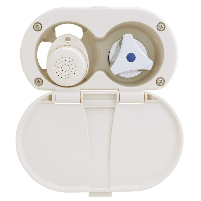 Ambassador Marine 136-0200-WH Trinidad- Transom Shower (Cold Only), Warm White Cup & Lid, Small Warm White Sprayer, 6' White Rubber Hose, Chrome Trinidad Handle