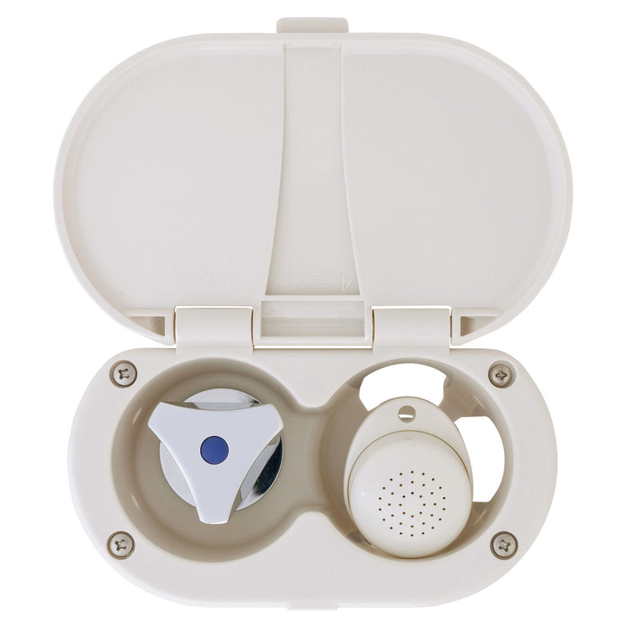 Ambassador Marine 136-0200-WH Trinidad- Transom Shower (Cold Only), Warm White Cup & Lid, Small Warm White Sprayer, 6' White Rubber Hose, Chrome Trinidad Handle