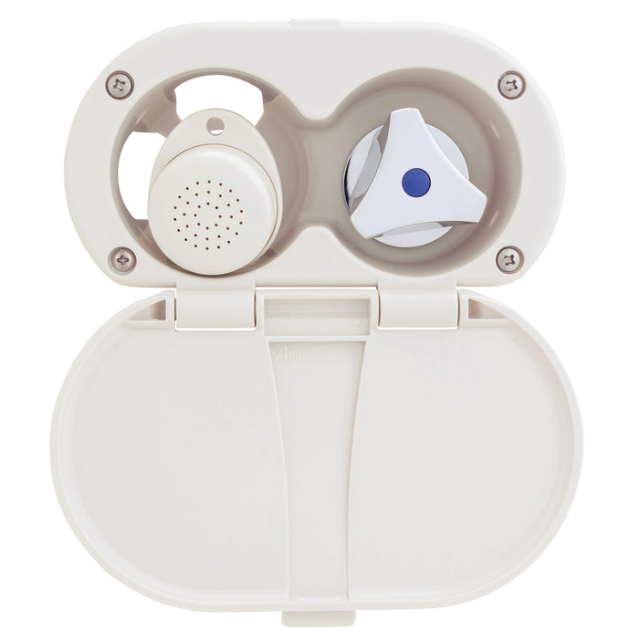 Ambassador Marine 136-0207-WH Trinidad- Transom Shower (Cold Only), Warm White Cup & Lid, Small Warm White Sprayer, 10' White Rubber Hose, Chrome Trinidad Handle