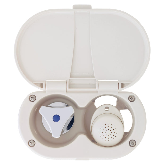 Ambassador Marine 136-0207-WH Trinidad- Transom Shower (Cold Only), Warm White Cup & Lid, Small Warm White Sprayer, 10' White Rubber Hose, Chrome Trinidad Handle
