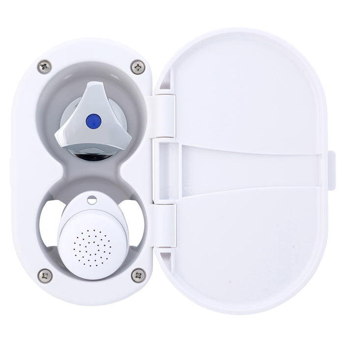 Ambassador Marine 136-0208-AW Trinidad- Transom Shower (Cold Only), Arctic White Cup & Lid, Small Arctic White Sprayer, 6' Stainless Steel Hose, Chrome Trinidad Handle