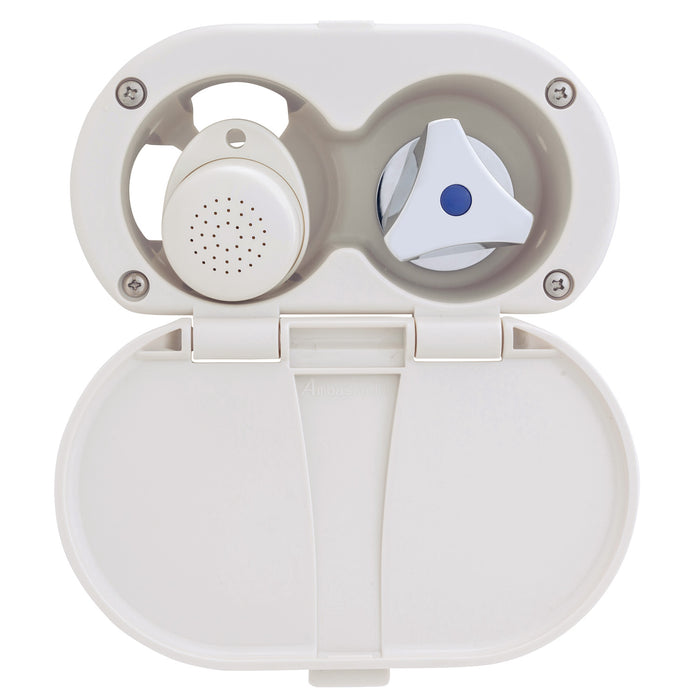 Ambassador Marine 136-0208-WH Trinidad- Transom Shower (Cold Only), Warm White Cup & Lid, Small Warm White Sprayer, 6' Stainless Steel Hose, Chrome Trinidad Handle