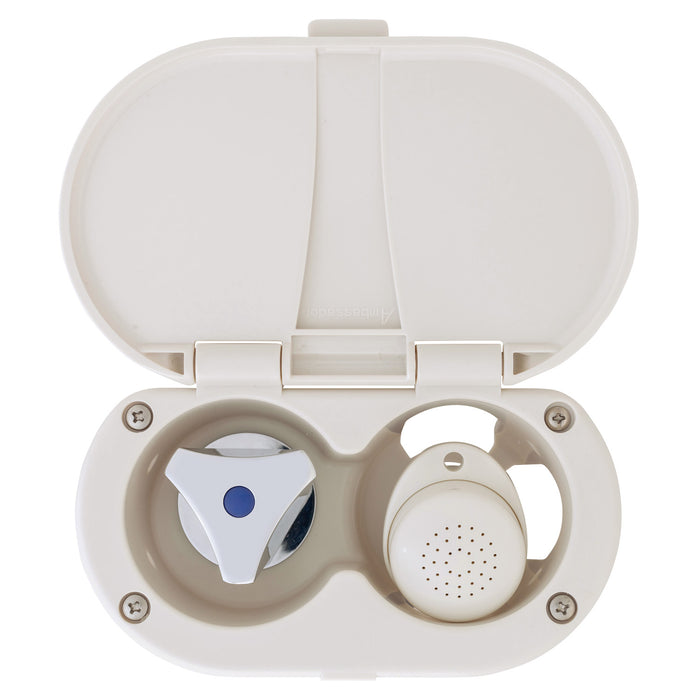Ambassador Marine 136-0208-WH Trinidad- Transom Shower (Cold Only), Warm White Cup & Lid, Small Warm White Sprayer, 6' Stainless Steel Hose, Chrome Trinidad Handle