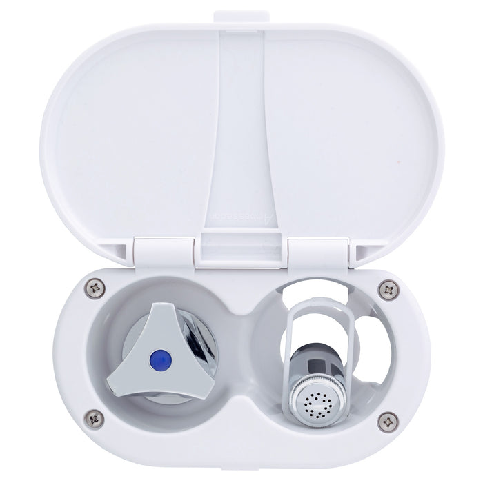 Ambassador Marine 136-0214-AW Trinidad- Transom Shower (Cold Only), Arctic White Cup & Lid, Hammer-Head Arctic White Sprayer, 10' White Rubber Hose, Chrome Trinidad Handle