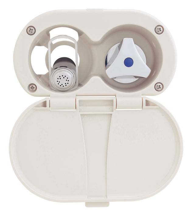 Ambassador Marine 136-0214-WH Trinidad- Transom Shower (Cold Only), Warm White Cup & Lid, Hammer-Head Warm White Sprayer, 10' White Rubber Hose, Chrome Trinidad Handle