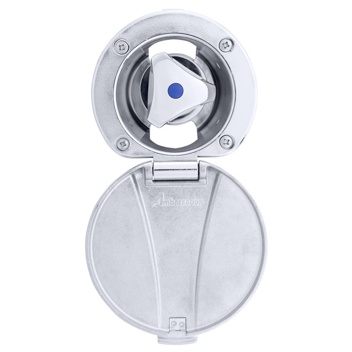 Ambassador Marine 136-0249-CP Trinidad- Recessed Control Valve (Cold Only), Chrome Cup with Stainless Steel Lid, Chrome Trinidad Handle